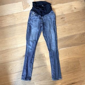 Medium wash AG skinny maternity jeans 28